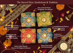 4-Pack Hand-Painted Decorative Clay Diyas for Diwali & Pooja