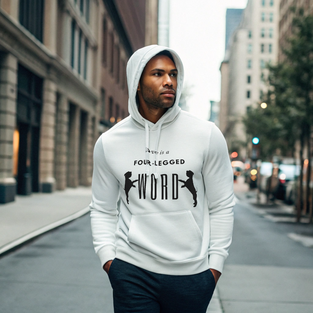 Love is a four-legged word - Unisex Oversized Hoodie for the Dog Lovers