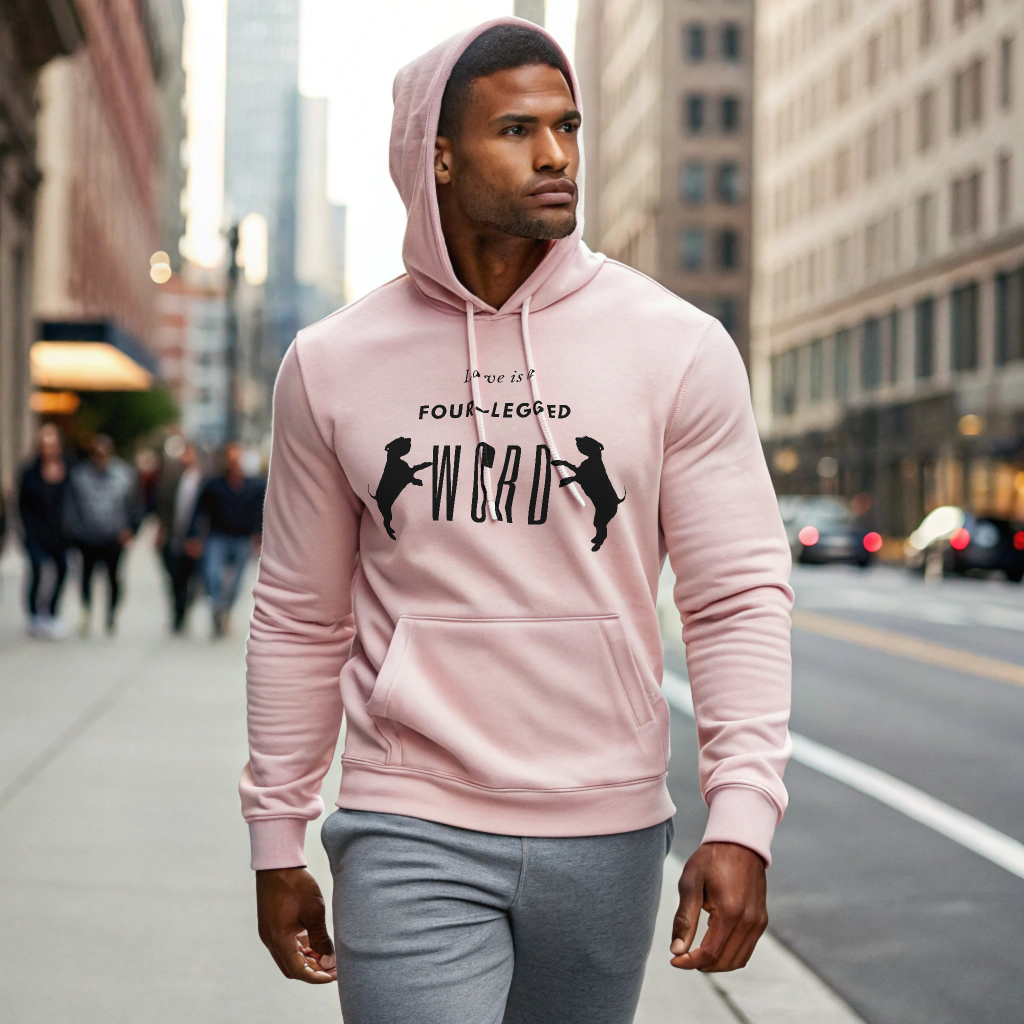Love is a four-legged word - Unisex Oversized Hoodie for the Dog Lovers
