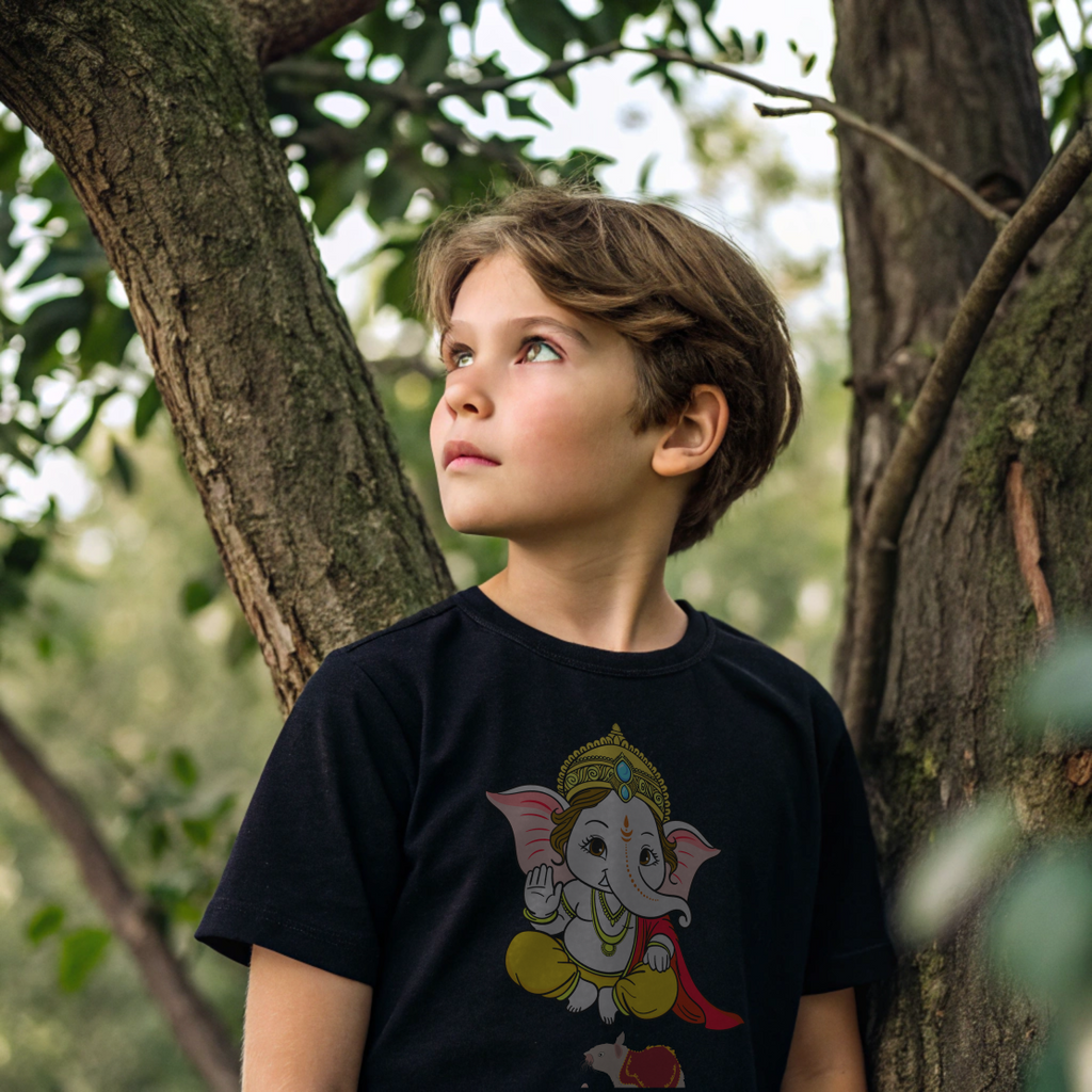 Ganpati Bappa - Boy's Crew Neck T-Shirt