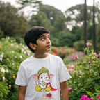 Ganpati Bappa - Boy's Crew Neck T-Shirt
