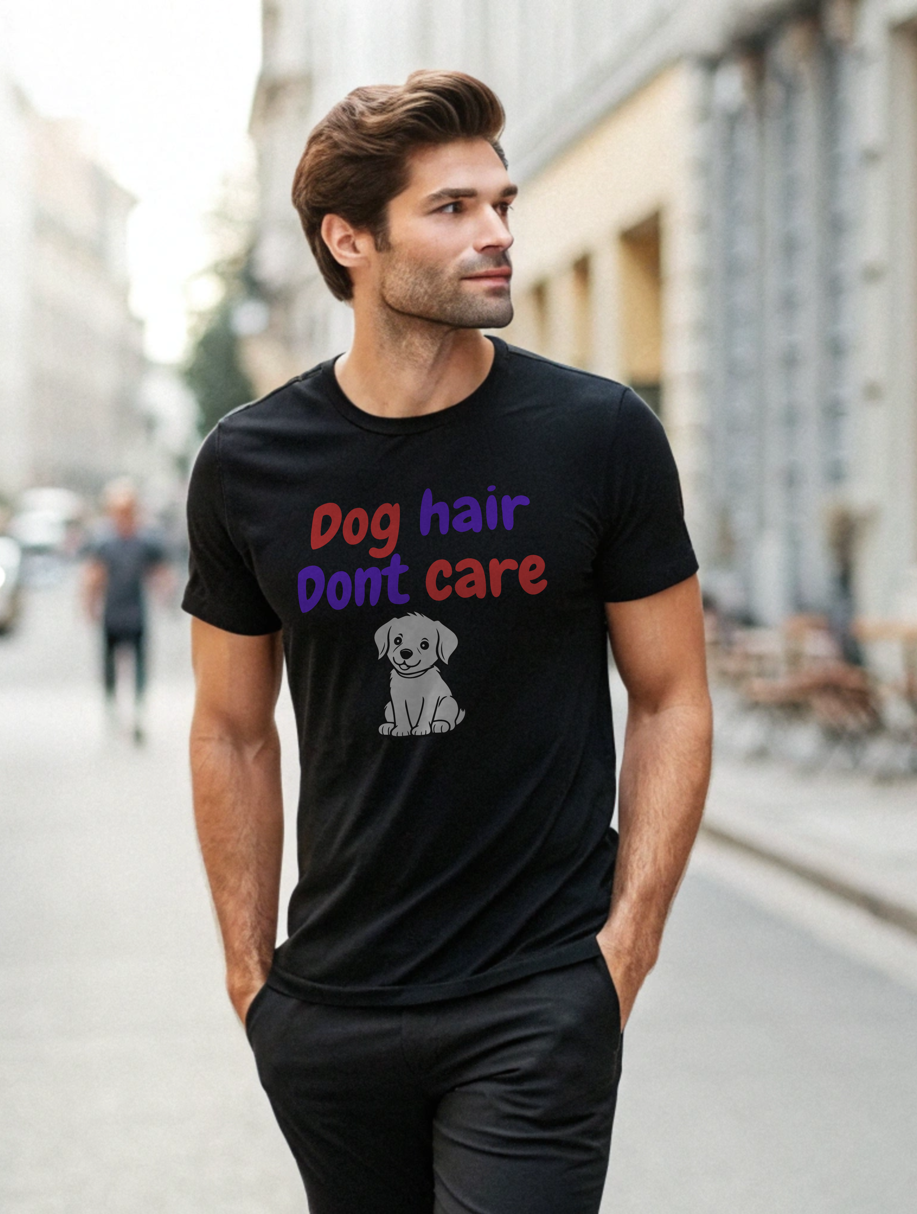Dog Hair Don't Care - Unisex Dog Hair Don’t Care Shirt | Funny Dog Quote Tee | Everyday Casual Wear
