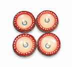 Hand-Painted Clay Diya Set of 4 | Decorative Mitti Diya for Diwali