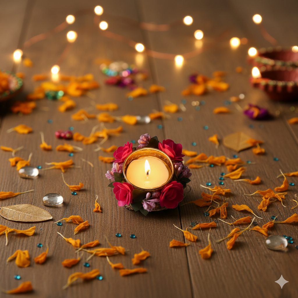 Decorative Handcrafted Diya - Perfect for Pooja & Festivals