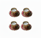 Handcrafted Pearl & Gold Diya - Light Up Your Navratri & Diwali Celebrations
