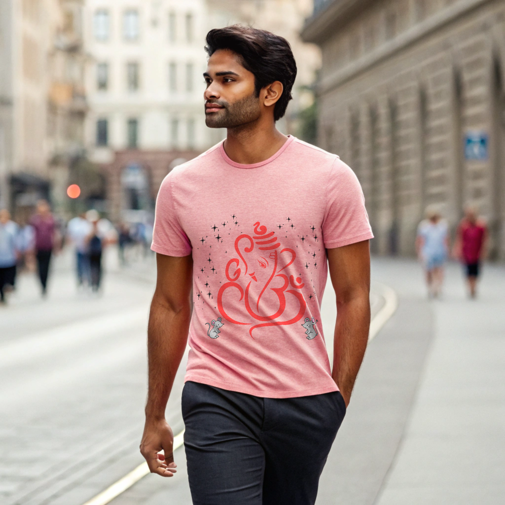 Red Ganpati Bappa - Unisex Stretch T-shirt