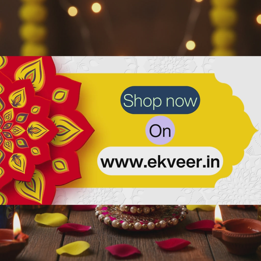 Handcrafted Pearl & Gold Diya - Light Up Your Navratri & Diwali Celebrations